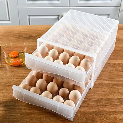 Gaveteiro Porta Ovos 2 Gavetas para até 60 ovos