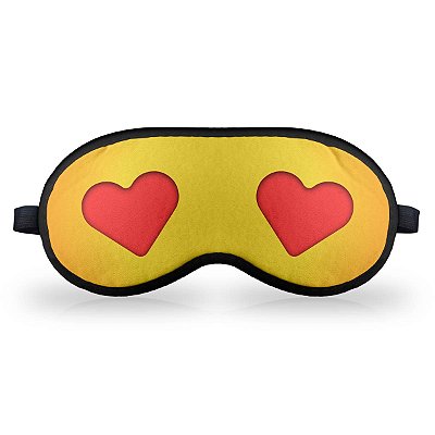 Máscara de Dormir em neoprene - Emoticon Emoji Amor