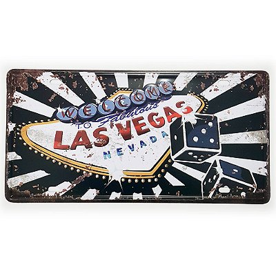 Placa de Metal Decorativa Welcome to Las Vegas