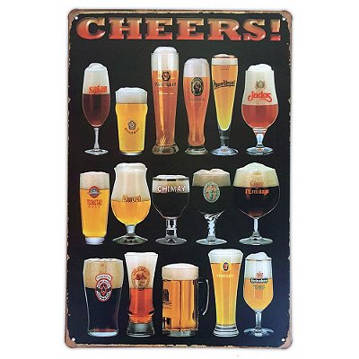 Placa de metal decorativa Retrô Cheers