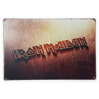 Placa de Metal Iron Maiden - 30 x 20 cm