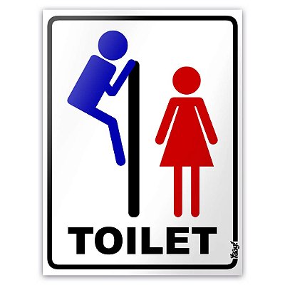 Placa Toilet Voyeur - 15 x 20cm