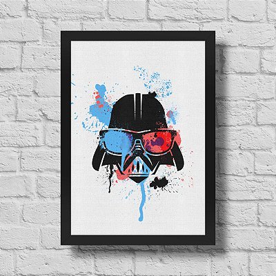 Quadro A3 Geek Side - Splash Vader - 30 x 42 cm