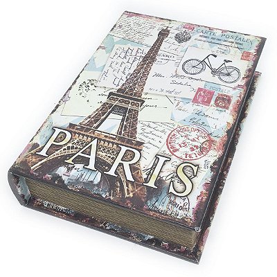 Caixa Livro Decorativa Torre Eiffel Paris - 25 x 18 cm