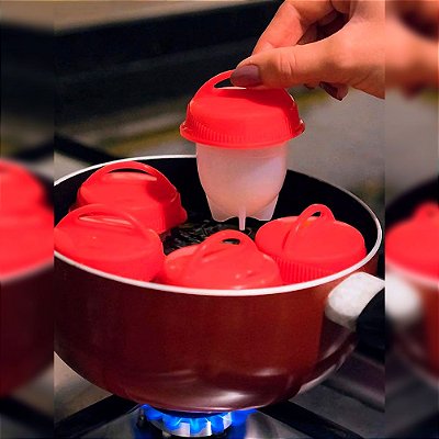 Silicone Egg Boil Ovos Cozidos Fácil - 6 unidades