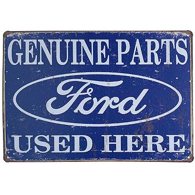 Placa de Metal Ford Genuine Parts - 30 x 20 cm