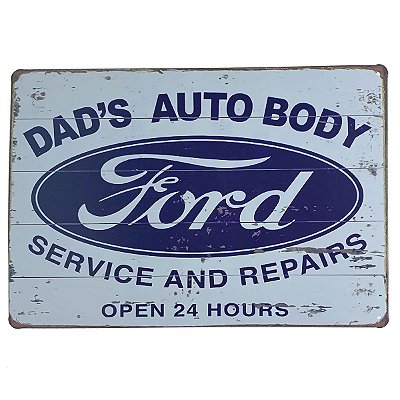 Placa de Metal Ford - 30 x 20 cm