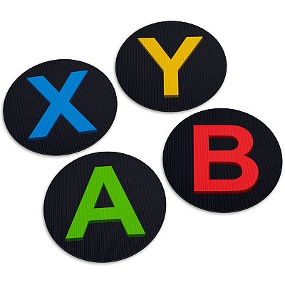 Jogo de Porta Copos Botões de Controle ABYX - 4 peças