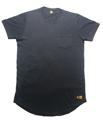 camiseta longline com bolso