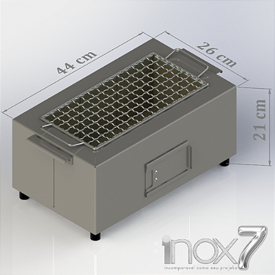 Braseiro Hibachi Mini Total Inox