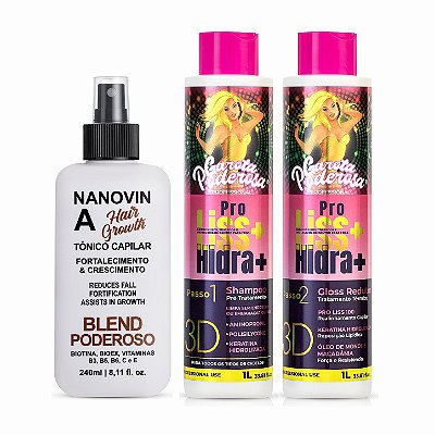 Kit Progressiva Garota Poderosa Litro + Potencializador de Progressiva 240 ml