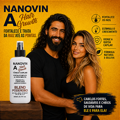 💇‍♀️ Cabelo Forte do Zero: Nanovin A 240 ml Trata e Fortalece por Completo