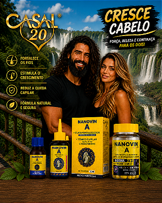 Compre 01 Vitamina de Cabelo 60 Caps e Leve Grátis 01 Casal 20