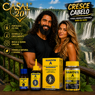 💊1 Vitamina + 🧴1 Casal20 | Crescimento + Nutrição Noturna
