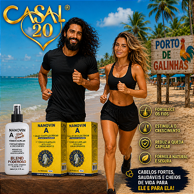 💥 Rendimento Máximo! 2 Casal 20 (Nanovin) + Tônico Poderoso 240ml – Prepare já o seu!