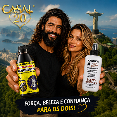 🚿 Combo Crescimento Total: Tônico Capilar Nanovin A 240 ml + Shampoo 300 ml – Use juntos e potencialize os resultados