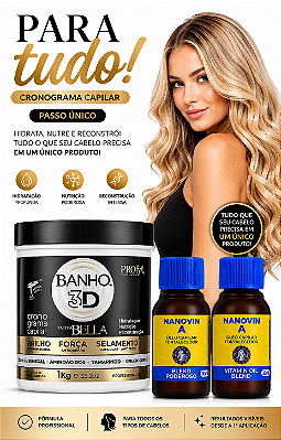Profyll True Professional ParaTudo Máscara Cronograma Capilar Único 1Kg + 02 Óleos Fortalecedores 30ml