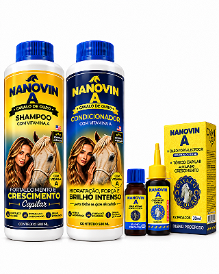 Kit Monovin A Shampoo 500ml + Condicionador 500ml + Kit casal 20