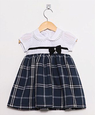 Vestido Possum Xadrez Marinho