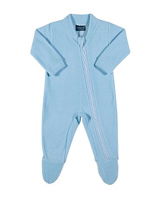Pijama Macacão Vrasalon Bebê Azul Claro