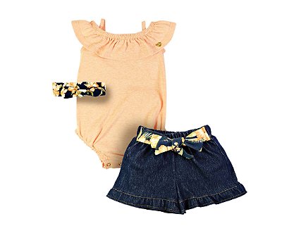 Conjunto com Faixa Grow Up Havanna Laranja Marinho