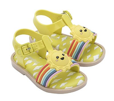 Sandália Mini Melissa Mar Sandal Sunny Day BB Amarela