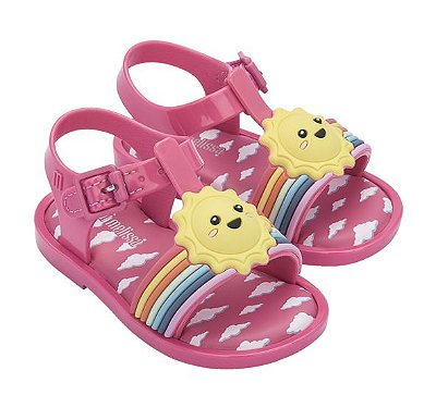 Sandália Mini Melissa Mar Sandal Sunny Day BB Rosa