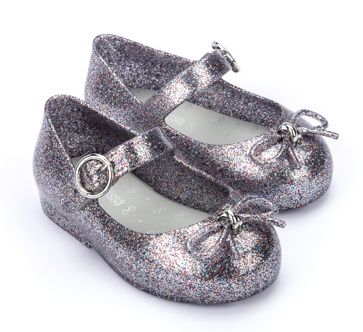 Sapatilha Mini Melissa Sweet Love BB Glitter Prata