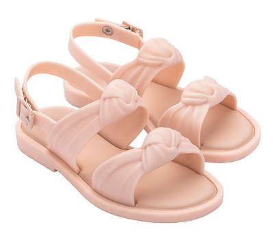 Sandália Mini Melissa Velvet Sandal Infantil Rosa Nude