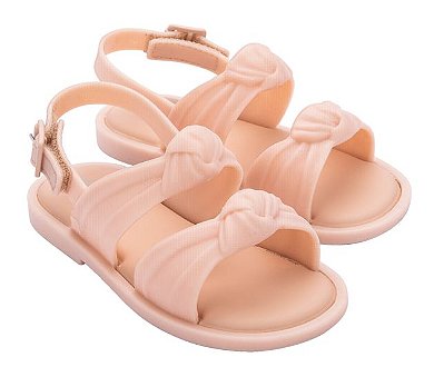 Sandália Mini Melissa Velvet Sandal BB Rosa Nude