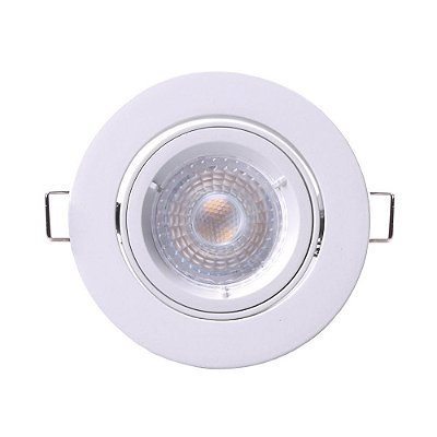 Spot LED Dicroica Redondo 4.5W 3000K - Branco Quente