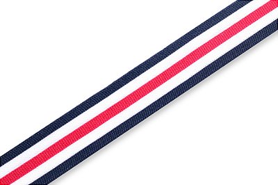 Faixa Azul Marinho Branca e Vermelha - Coleção Stripes