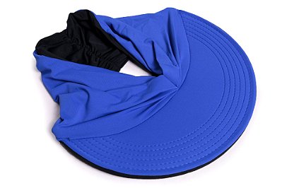 Viseira Turbante Dupla Face Proteção UV50 Azul Royal