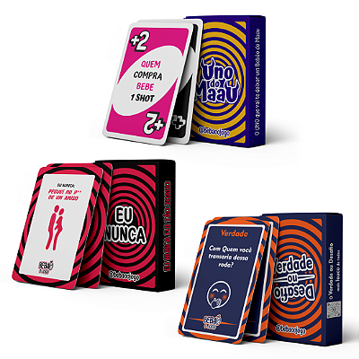 Kit - Eu Nunca, Uno Do Mau E Verdade Ou Desafio