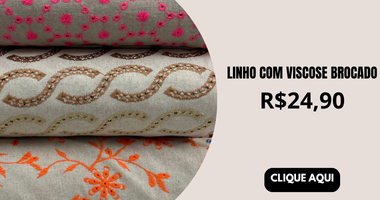 Linho com Viscose Brocado