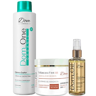 Kit Progressiva Dom One Mascara First Mais Óleo Dom Oil 60ml
