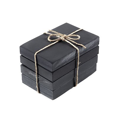 IDENTIFICADOR DE MESA - ARDÓSIA - COR GRAFITE - KIT COM 4 UNIDADES