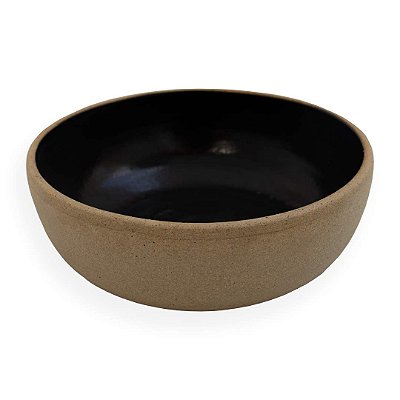 BOWL LUAR - CERÂMICA MARFIM - COR PRETO ÔNIX
