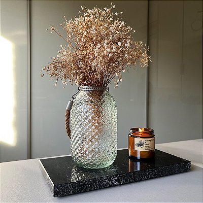 BANDEJA RETANGULAR - GRANITO PRETO