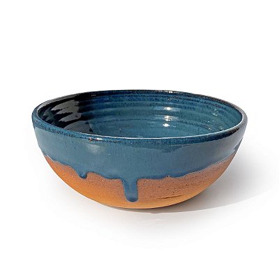 BOWL LUAR - CERÂMICA TERRACOTA - COR AZUL OCEANO