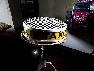 Luminoso Ponto Táxi Vintage peça restaurada