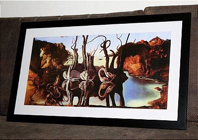 Reprodução SALVADOR DALI "Cisnes Refletindo Elefantes" 1937