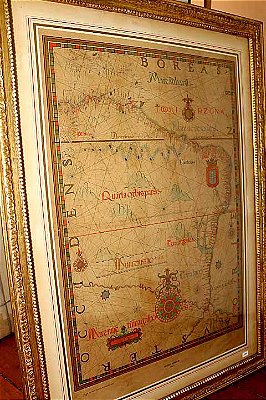 Mapa de autoria de Diogo Homem, 1558, arrematado em leilão do Jockey Club de São Paulo