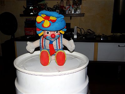 Brinquedos Antigos Palhaço Patati Patata em Plástico e Pano