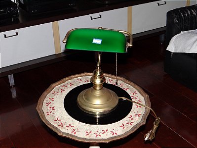 Luminária Vintage em metal e vidro VERDE
