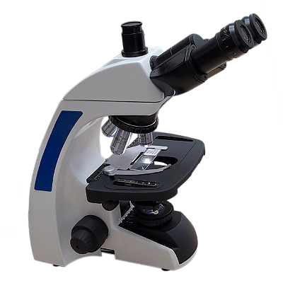 Microscópio Biológico Trinocular 40x a 1000X Óptica Infinita Objetivas Planas - TNB-42T-PL
