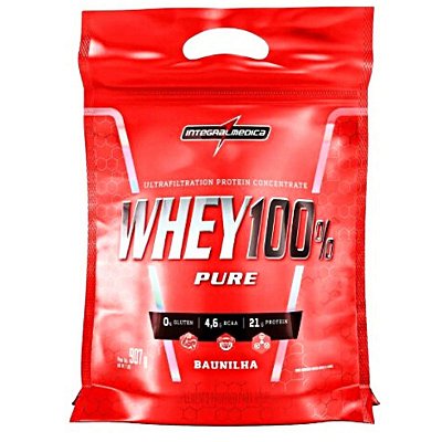 Whey Protein Concentrado - Whey 100% Pure Pouch Sabor Baunilha