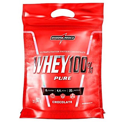 Whey Protein Concentrado - Whey 100% Pure Pouch Sabor Chocolate