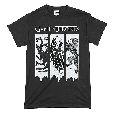 Camiseta Game Of Thrones Brasão 3 Casas Séries mod. 170
