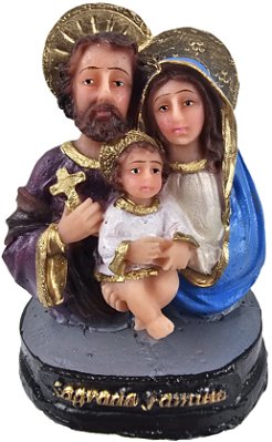 Imagem Busto da Sagrada Familia 9Cm Resina